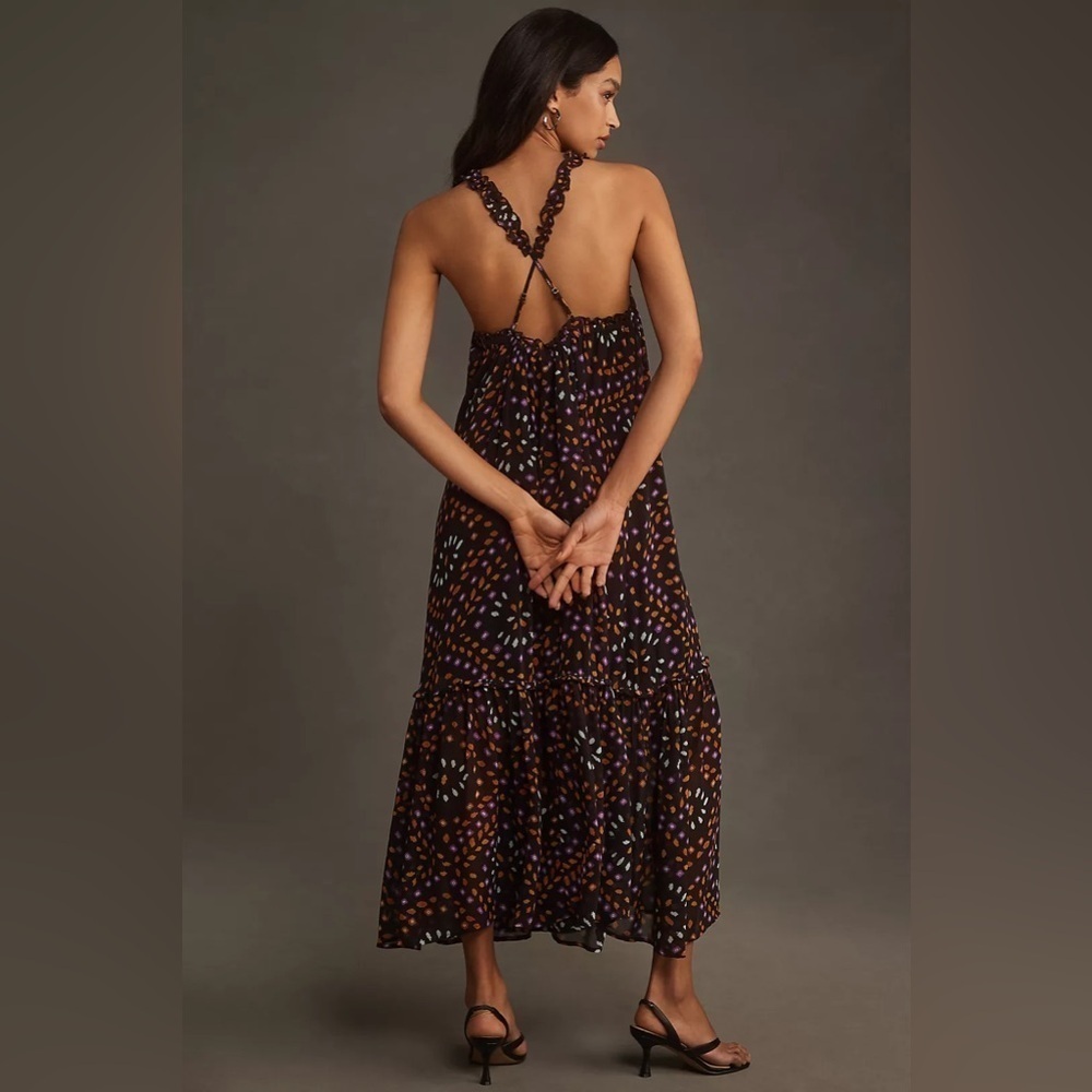 NWT Size S - By Anthropologie Sleeveless Chiffon Midi Dress